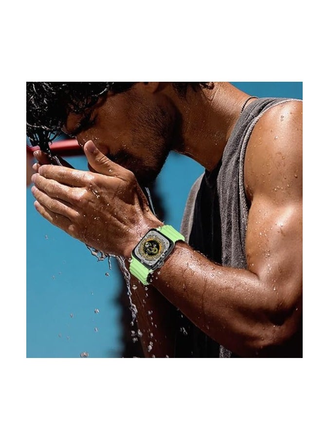ten.tech - Ten Tech Silicone Band for Apple Watch 41mm 40mm 38mm, Waterproof Soft Silicone Sports Band for iWatch SE 8/7/6/5/4/3/2/1, - light green - Image 1