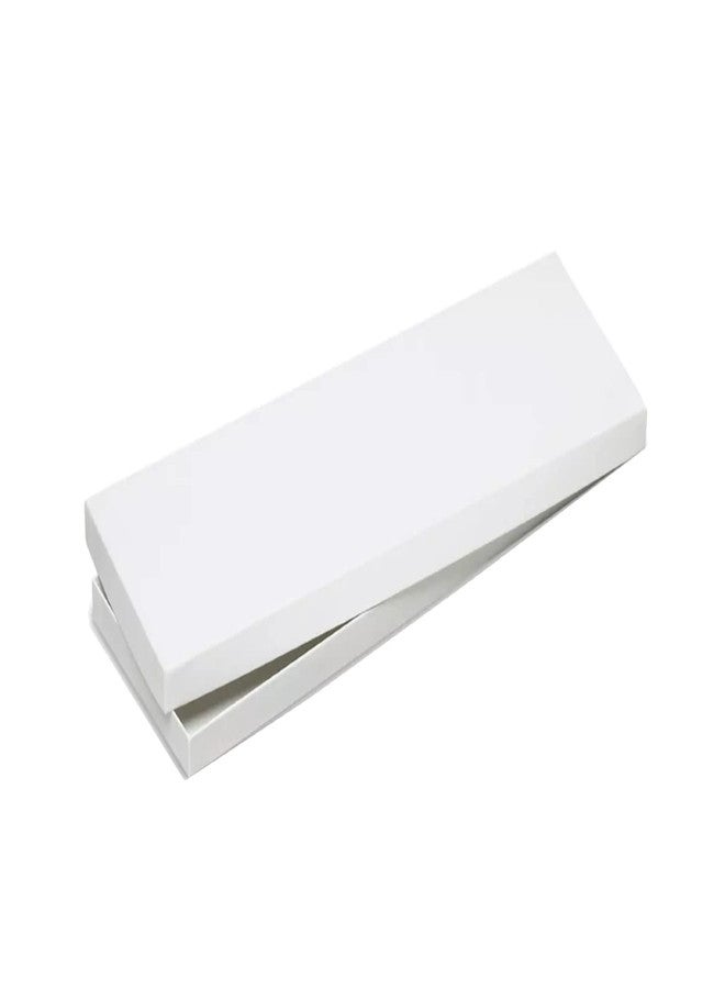 مستلزمات أيه1 باكيري علب تغليف هدايا من A1 Bakery Supplies، عبوة من قطعتين - علب ربط 14 × 4.5 × 0.75 للقلائد الطويلة (أبيض) - Image 1