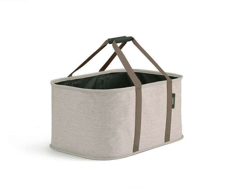 Joseph Joseph HoldAll Collapsible 35L925 Gallon Washing Laundry Basket Bag Durable Fabric Moisture Resistant Ecru - Image 2