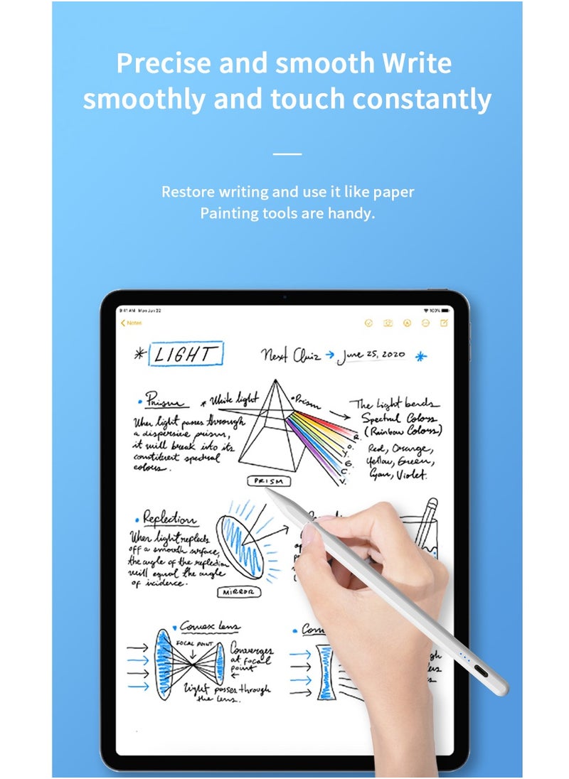 Universal Stylus Pen Wireless Passive Touchscreen Pen for iOS  Android, Compatible with iPhone, iPad, Samsung  Tablets Fast Charging, Ergonomic Design, Adjustable Tilt  Indicator Lights