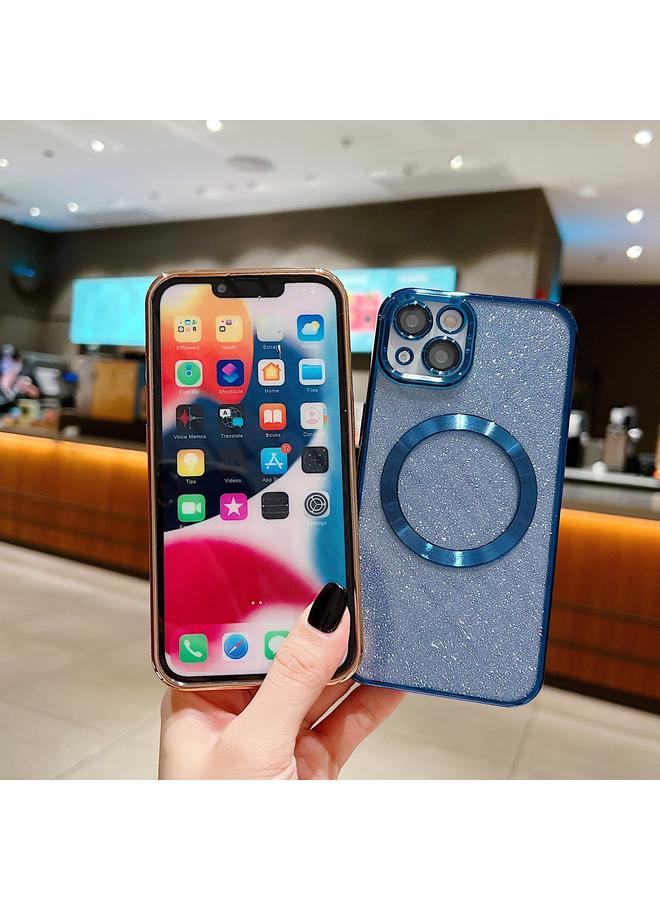 Zaboon Case For iPhone 13 Pro Max Electroplating Pure Color Glitter Powder MagSafe Phone Case - Image 2