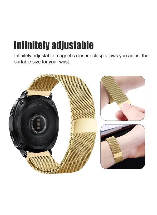 NIBEMINENT Replacement Strap For Smartwatch 20 mm Gold - Image 2
