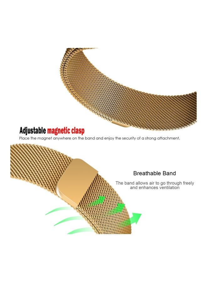 NIBEMINENT Replacement Strap For Smartwatch 20 mm Gold - Image 4