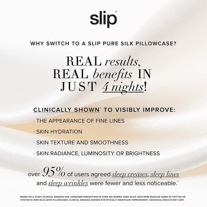 SLIP Slip Silk King Pillowcase  Black (20"" x 36"") - 100% Pure 22 Momme Mulberry Silk Pillowcase - Anti-Aging  Anti-BedHead  Anti-Sleep Crease  - Image 3