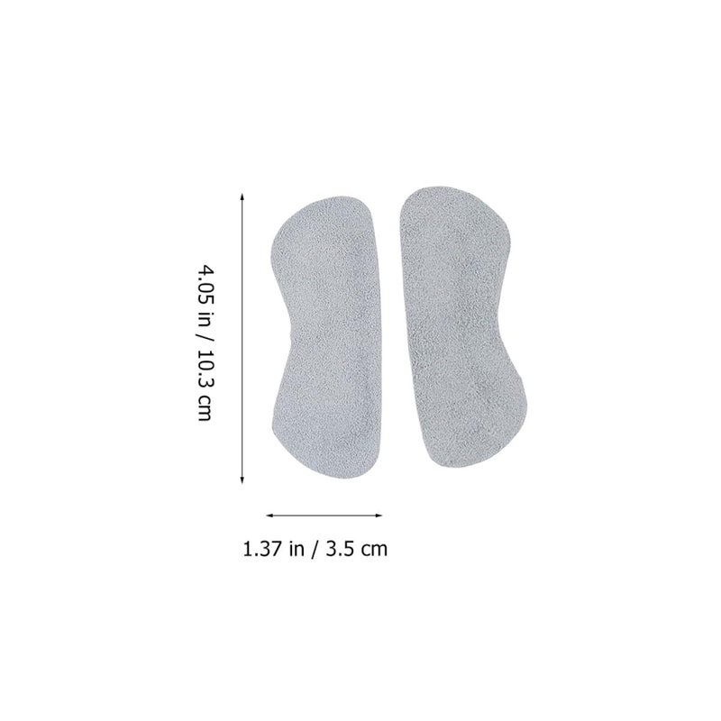 Soft Leather Heel Grips Cushion Pads 4 Pairs Shock Absorption Half Insoles For Daily Foot Comfort - Image 3