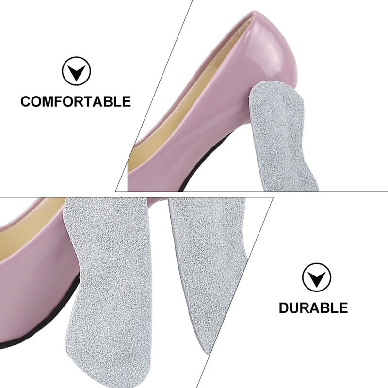 Soft Leather Heel Grips Cushion Pads 4 Pairs Shock Absorption Half Insoles For Daily Foot Comfort - Image 4