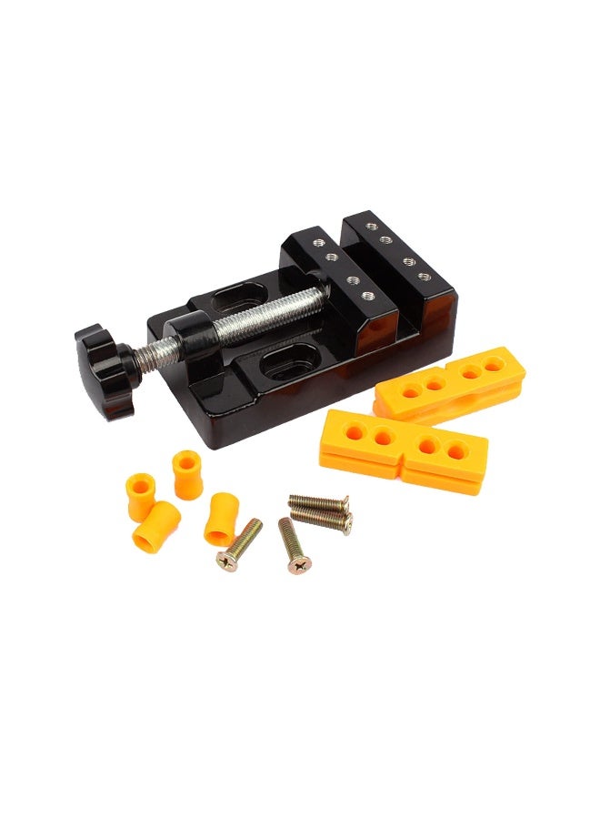 Universal Mini Drill Press Vise Clamp, Flat Tabletop Clamp Drill Press Vise Tools, 57mm for Model Resin Jewelry Walnut Amber Beeswax Nut, Watch Repairing, DIY Sculpture Craft Carving Bed Tool - Image 1