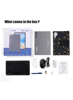 X - Prime X-Prime S25 Ultra 10.1" Android 15 Tablet with Keyboard & Mouse | 12GB RAM 512GB ROM | 5G + WiFi | HD+ AMOLED Display 3000x1440 | Dual SIM | Dual Camera | Google Meet & Zoom (Grey)  - Image 2