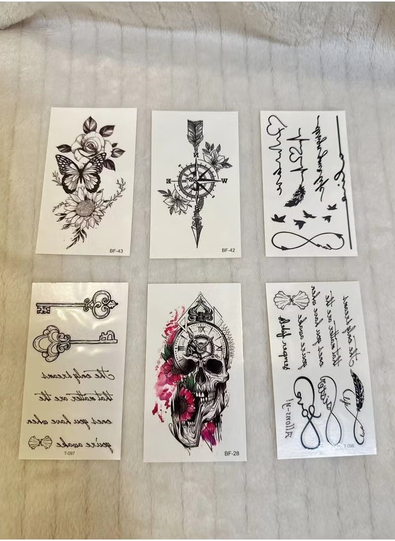 Generic - Waterproof & Long-Lasting Black Temporary Tattoos - 30 Sheets of Animal & Floral Designs for Men and Women - Image 1