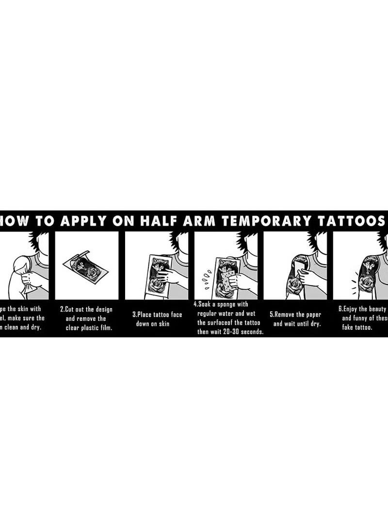 Generic - Waterproof & Long-Lasting Black Temporary Tattoos - 30 Sheets of Animal & Floral Designs for Men and Women - Image 1