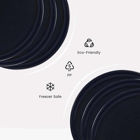 Coolkart Full Size Dinner Plates Dinnerware Serving Plate Thali Plates for Dinner Microwave Safe Oven Safe - Image 3
