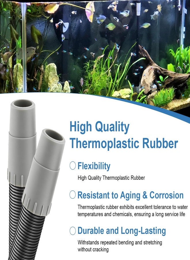 HCLSY Aquarium Rubber Adapter Ribbed Hosing Replacement for Fluval 304/305/306/307/404/405/406/407 Canister Filters, Aquarium Tubing Connectors for Fluval Rubber Hose Connector(2 Pieces) - Image 3