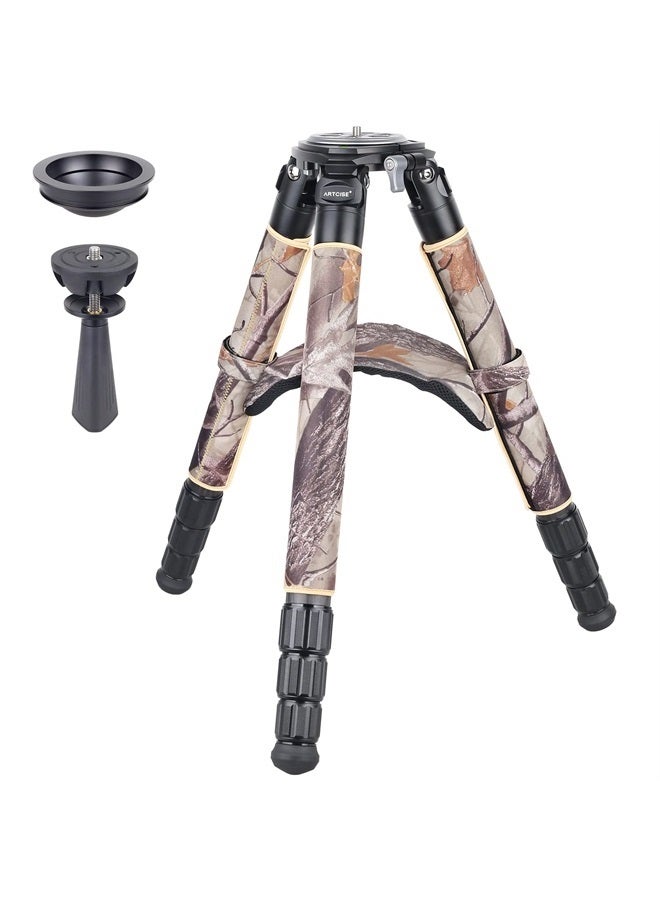 ARTCISE Carbon Fiber Tripod Heavy Duty Bowl Tripod with Camouflage Sleeve ARTCISE AS90CG with 75mm Bowl and Adapter 10 Layers Carbon Fiber 40mm Leg Tube Max Load 88 Lbs/40kg(Tripod + Bowl Adapter) - Image 1
