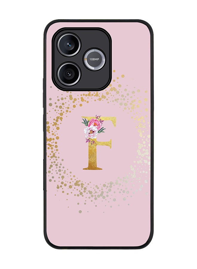Stylizedd For Honor 600 Lite / 500 Smart / Honor X80i Case,Slim fit Camera Protection, Shockproof Thin Phone cover  - Custom Monogram Floral - F  (Pink ) - Image 1