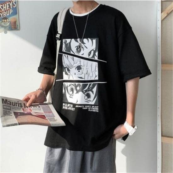 THALASI Men's Cartoon Oversized Fit T-Shirt (TTS_661_Anime_Black (TTS_661_Anime,Black-S) - Image 3