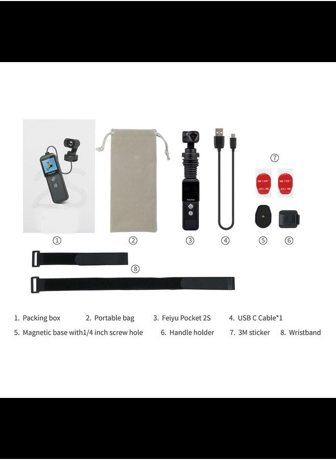 FeiyuTech Pocket 2S 3-Axis Handheld Gimbal Camera with Advanced Stabilization and Enhanced Imaging Features  - Image 3
