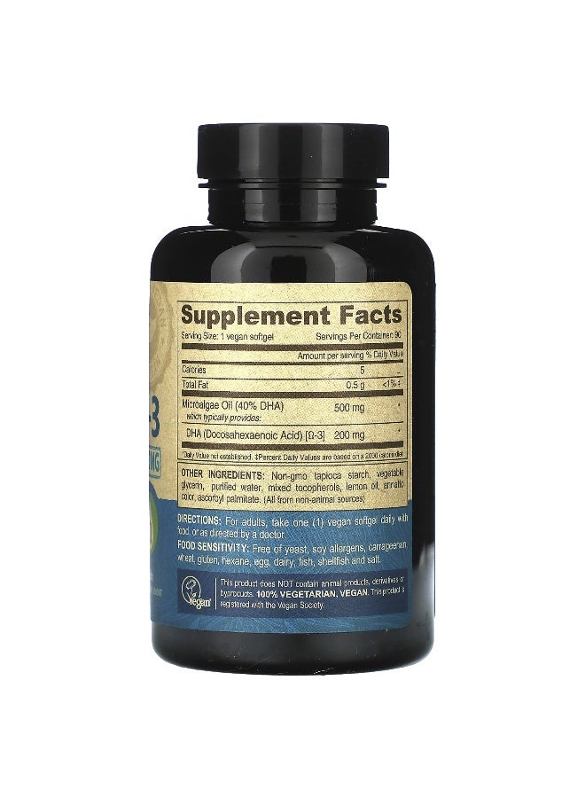 Deva, Vegan Omega-3 DHA, 200 mg, 90 Softgels (Packaging may vary) - Image 2