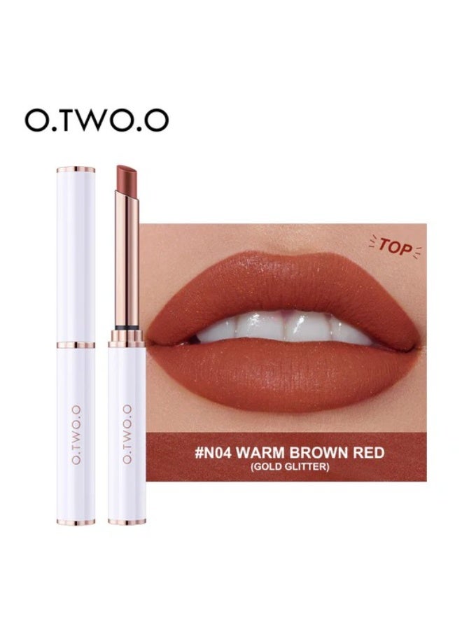 O.TWO.O Long Lasting Velvet Matte lipstick thin tube Lipstick High Saturation Lipstick - Image 1
