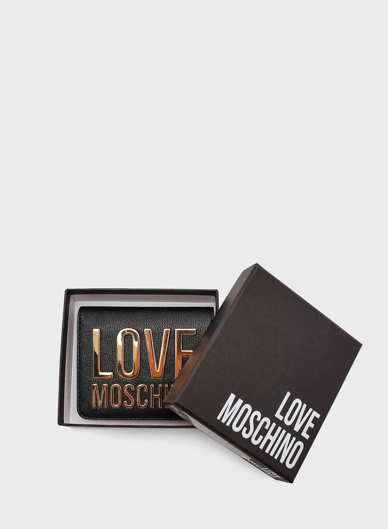 Love Moschino Logo Detailed Wallet