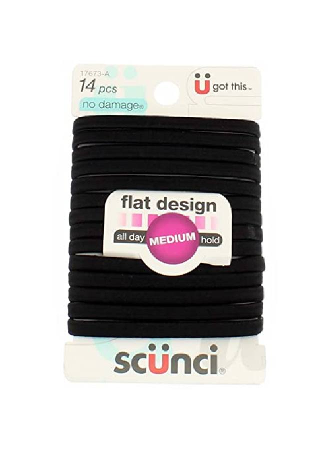 Scunci No Damage Hair Elastics Black 14 Ea (Pack Of 5) - Image 2