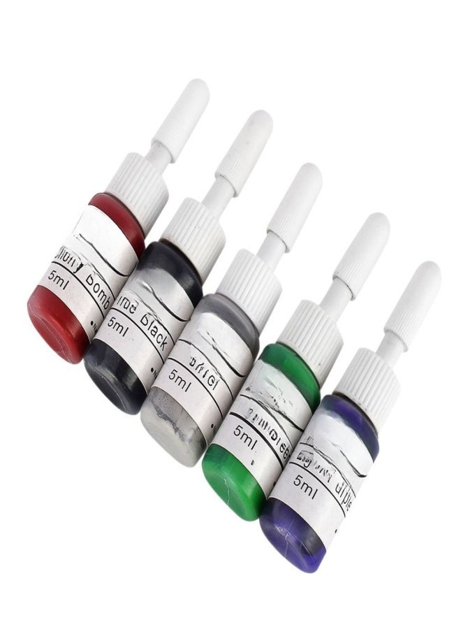 10 Bottles Tattoo Ink Pigment for Makeup Eyebrow Eyeliner Body Tattoo Coloring Kit Tattoo Supply Tattoo Art Beauty Tool 5ML - Image 3