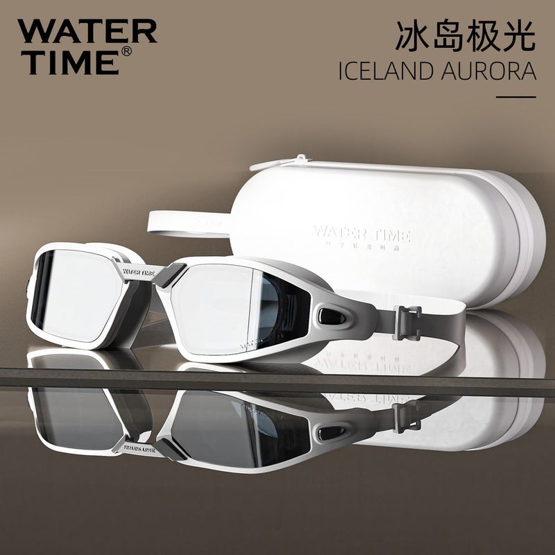 WATERTIME Men's Swim Goggles Anti-Fog HD Prescription Swimming Goggles with Swim Cap Set - Image 1