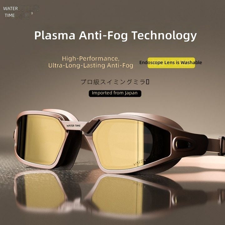 WATERTIME Men's Swim Goggles Anti-Fog HD Prescription Swimming Goggles with Swim Cap Set - Image 2