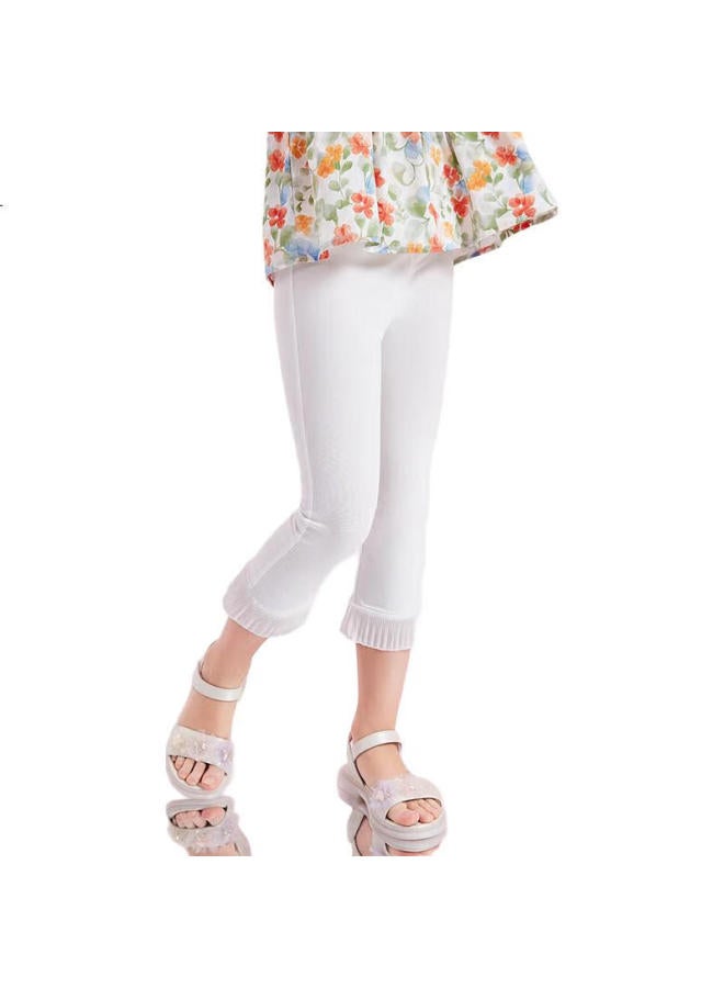 DEESHA Girls' Casual Pants, Summer Flared Leg With Ruffle Trim At Cuff - Image 2