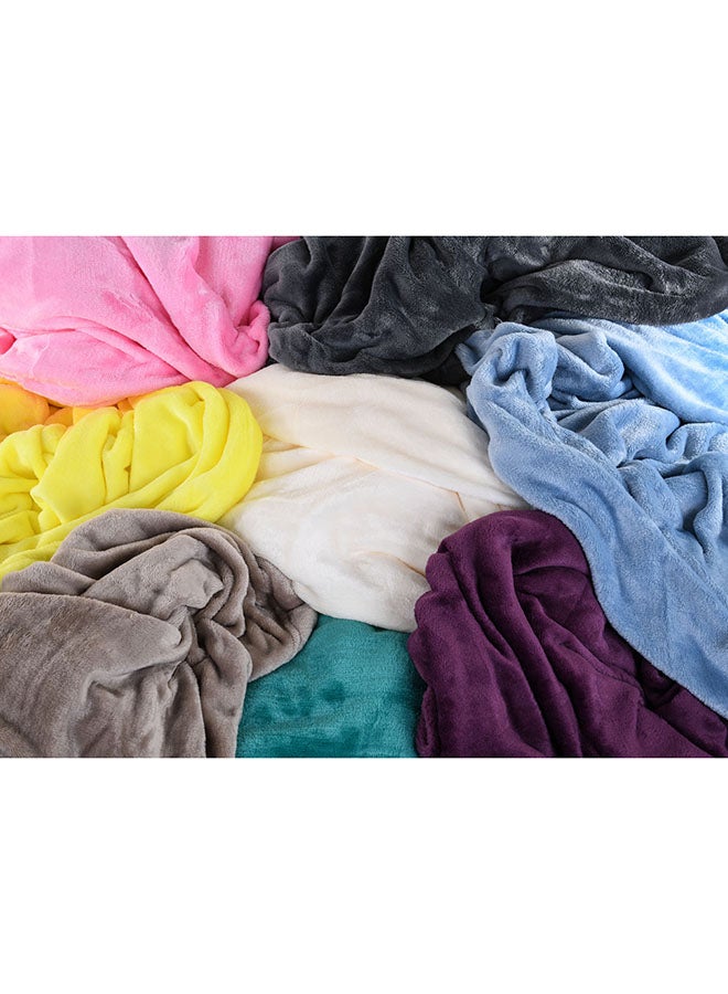 Mintra Lightweight Blanket 250 GSM Extra Soft Premium Microfiber Bed and Sofa Throw in Purple - Size 220x220cm - Image 3