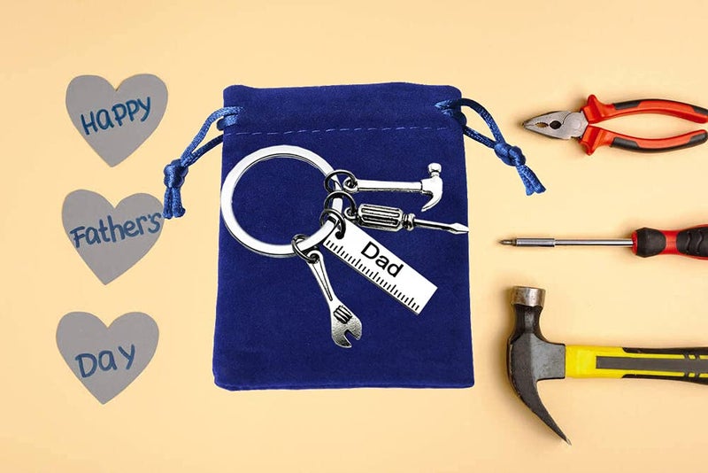KIMI HOUSE Pop Keychain with Ruler Hammer Wrench Screwdriver Gifts for Dad, Father’s Day Birthday Christmas Gifts from daughter and Son - Image 3