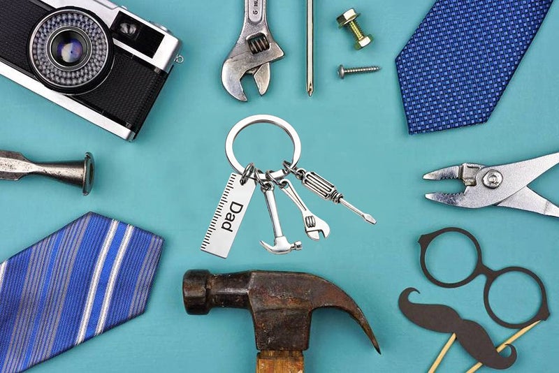 KIMI HOUSE Pop Keychain with Ruler Hammer Wrench Screwdriver Gifts for Dad, Father’s Day Birthday Christmas Gifts from daughter and Son - Image 5