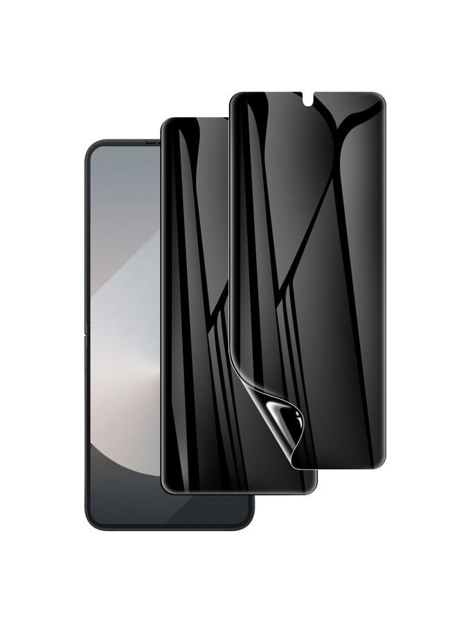 LYWHL 2 Pack Z Flip 7 Privacy Screen Protector, Anti-Spy Private Flexible Inner Film [Non-Glass] for Samsung Galaxy Z Flip 7, Full Coverage, Case Friendly, Bubble Free, Anti-Scratch, Self-Healing - Image 1
