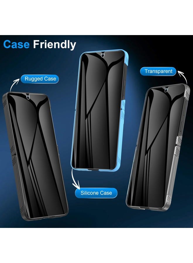 LYWHL 2 Pack Z Flip 7 Privacy Screen Protector, Anti-Spy Private Flexible Inner Film [Non-Glass] for Samsung Galaxy Z Flip 7, Full Coverage, Case Friendly, Bubble Free, Anti-Scratch, Self-Healing - Image 5