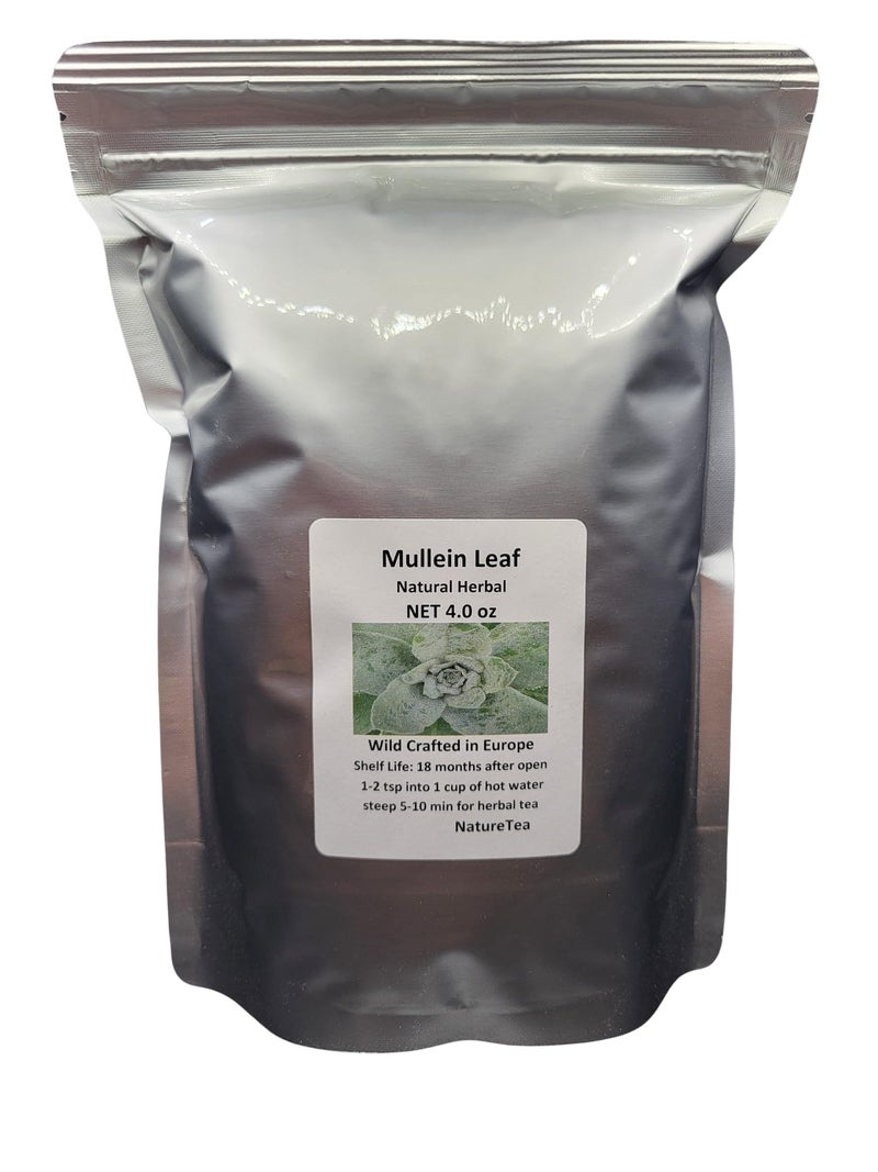 Nature Tea ورق المولين - ورق فضي مجفف من نبات الفيرباكوم ثابسوس (4 أونصات) - Image 1