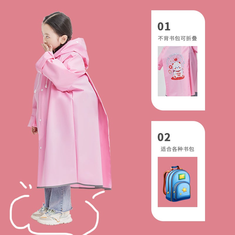 Children'S Raincoat Poncho Primary School Students Baby Riot Water Medium And Small Children Kindergarten School Boys And Girls - Image 5
