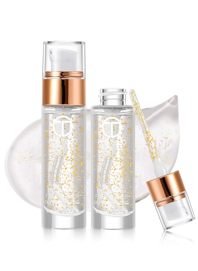 O.TWO.O Hydrating Face Primer Pore Minimizing，Face Makeup Primer, Big Pores Minimizer Perfect Cover, No Pore Eraser Filler, Smooth Fine Lines Wrikles, Gold Foil Infused Base Blur Primer, Long Lasting Women Makeup 20ml  - Image 1