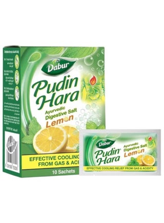 Dabur Pudin Hara Ayurvedic Digestive Salt Lemon – 10 Sachets for Fast Acidity & Indigestion Relief