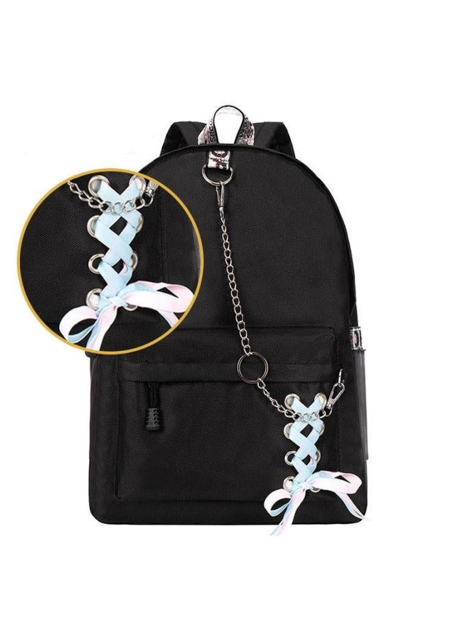Backpack For Jujutsu Kaisen Anime Peripherals, Dual-shoulder Bag With Cartoon-themed Canvas, Student Chain Leisure Schoolbag - Image 2