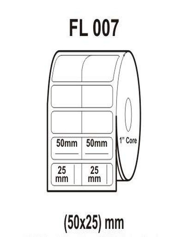 Flexi Labels Barcode Label (Size : 50 X 25 mm) -14000 Piece + Wax Ribbon - Image 1