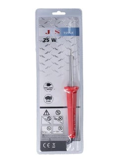 JS TOOLS 25W 220V Rapid Heating Stable Ergonomic Handle Soldering Iron Red And Silver Hs 060 25W 