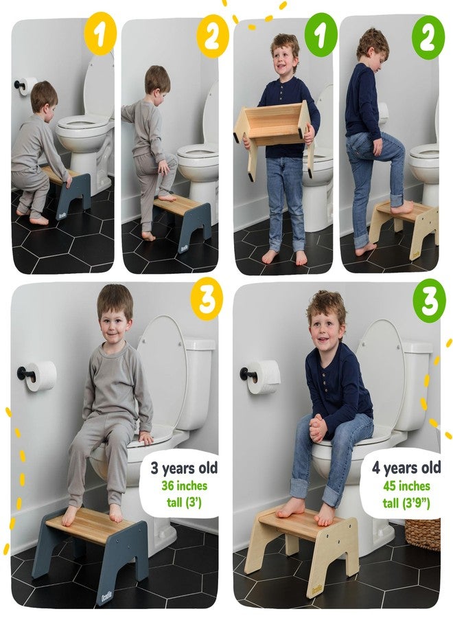 Ocodile One Step Stool for Kids, Ideal for Potty Training and Reaching The Sink and Kitchen Counter - Varnished - Image 4