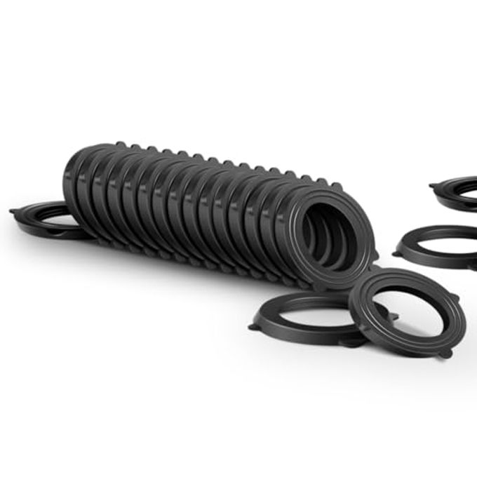SmoTecQ Garden Hose Washers Rubber Washers Seals, Fit All Standard 3/4" Garden Shower Hose and Water Faucet Fittings (30 Pack, Black) - Image 1