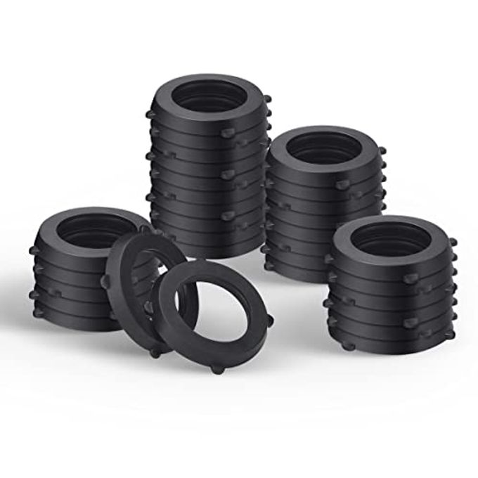 SmoTecQ Garden Hose Washers Rubber Washers Seals, Fit All Standard 3/4" Garden Shower Hose and Water Faucet Fittings (30 Pack, Black) - Image 2