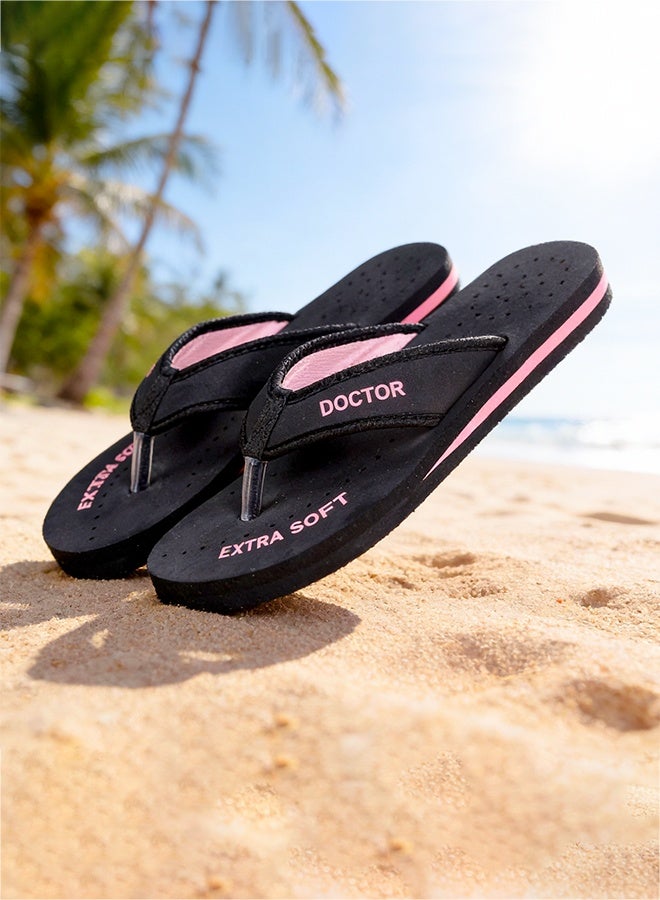 DOCTOR EXTRA SOFT Orthopedic Flip Flops for Women | Soft Cushion Comfortable Daily Wear Comfort Lightweight Anti Slip Slippers | Doctor Extra Soft D-22 - Image 1