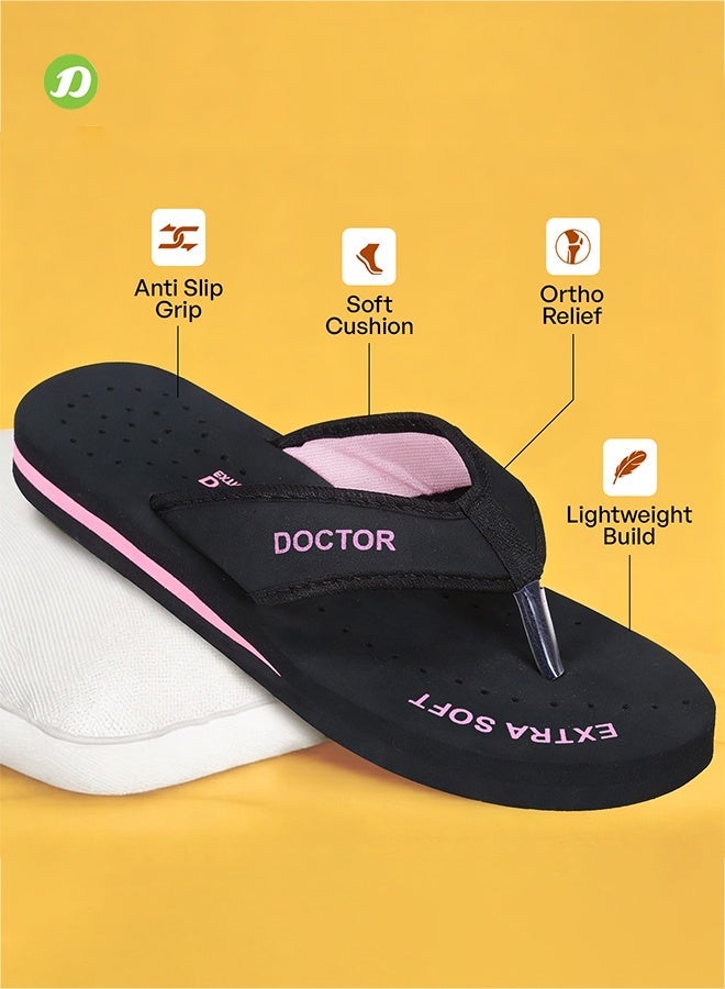 DOCTOR EXTRA SOFT Orthopedic Flip Flops for Women | Soft Cushion Comfortable Daily Wear Comfort Lightweight Anti Slip Slippers | Doctor Extra Soft D-22 - Image 4