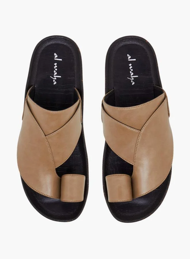 Al Waha Men Toe Loop Detail Arabic Sandals