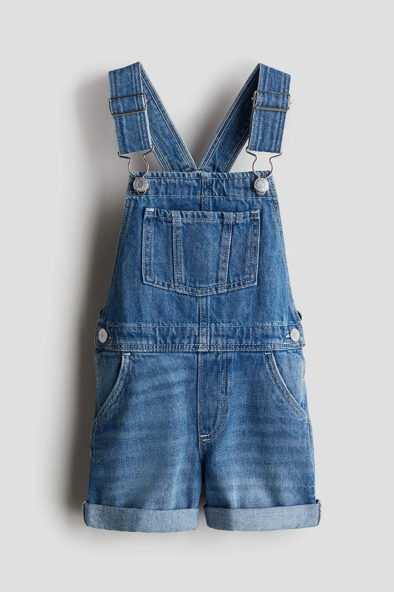 H&M Denim dungaree shorts