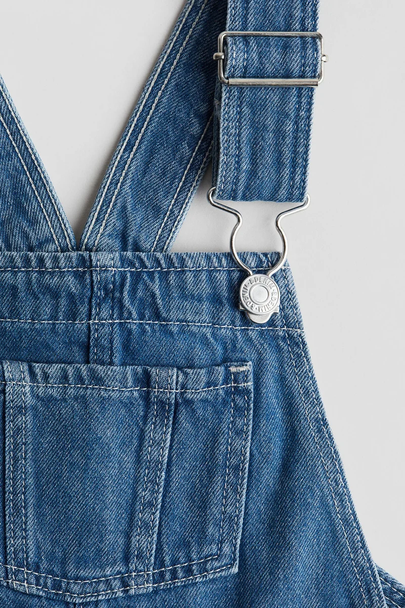 H&M Denim dungaree shorts