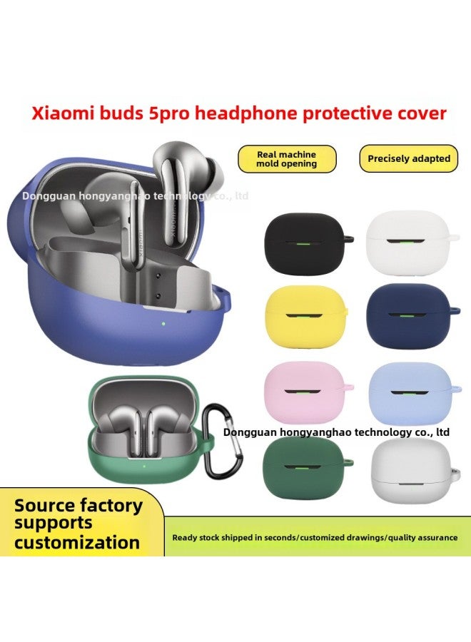 For Xiaomi Buds5pro Headset Protective Cover Xiaomi Bluetooth Earphone Case Charging Bin Dust-proof Silicone Protective Cover-Color:Black-Model:Xiaomi Buds 5 Pro [naked Case]  - Image 2
