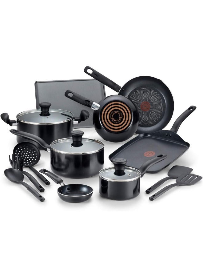 T-Fal Culinare Nonstick Black 16 Pc. Cookware Set - Image 1